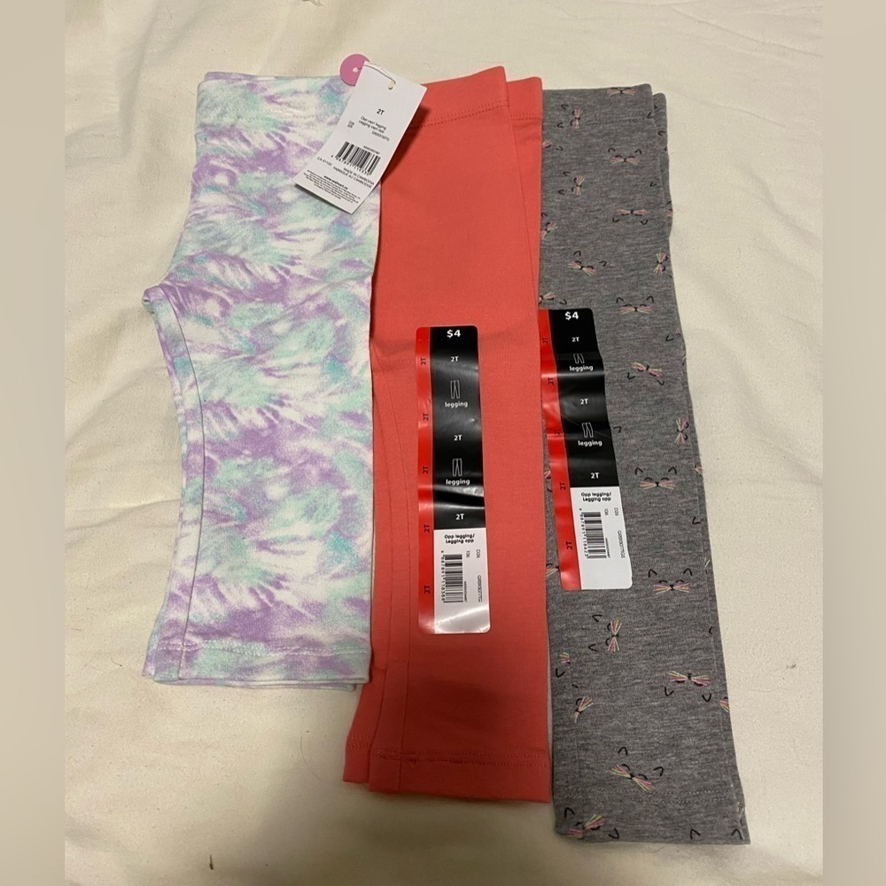 George Girls Leggings, Size 2T, Lot Of 3, NWT.